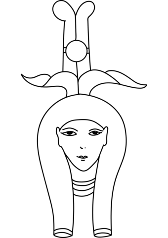 Egyptian Coiffure Coloring Page